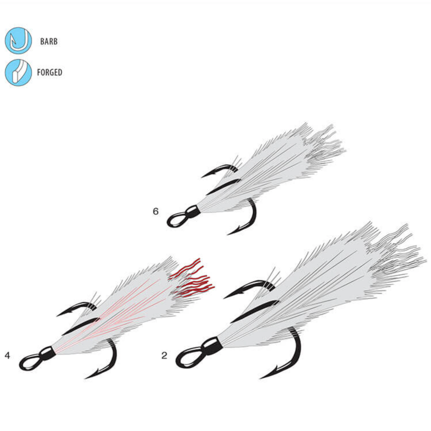 Gamakatsu Feathered Treble Hook