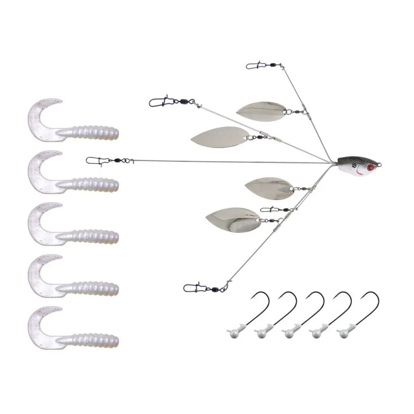 Yum Yumbrella Flash Mob Jr Kit - 5-Wire Pearl White Willow Blade