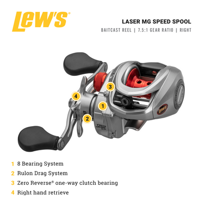 Lew's Laser MG Speed Spool SLP Baitcast Reel