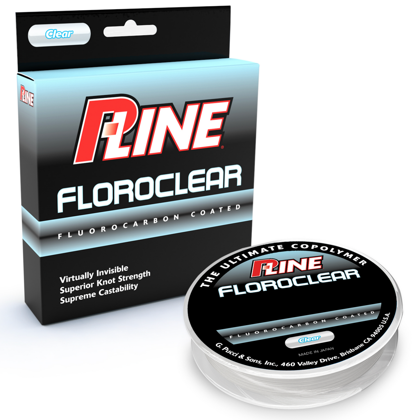 P-Line Floroclear Fluorocarbon Coated Fishing Line